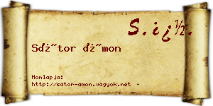 Sátor Ámon névjegykártya